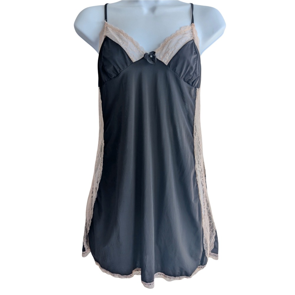 Sophie B. Black‎ Pink Lace Full Slip Dress Stretchy Lingerie Sleepwear - Picture 2 of 7